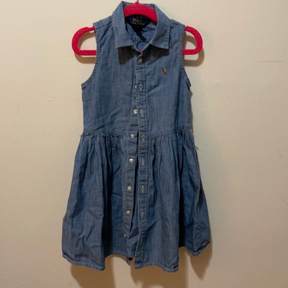 Polo little girl's sleeveless denim dress